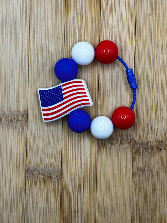 American flag cup charm