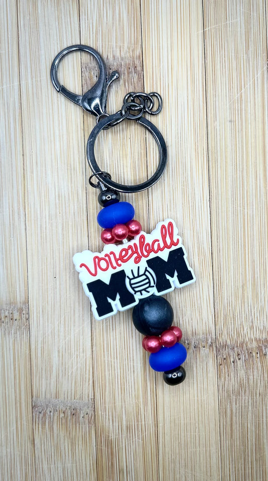 Volleyball mom keychain