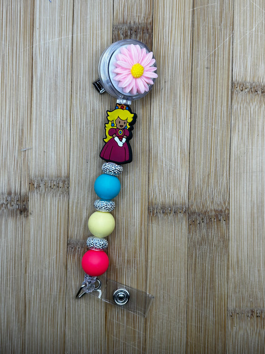 Peach badge reel