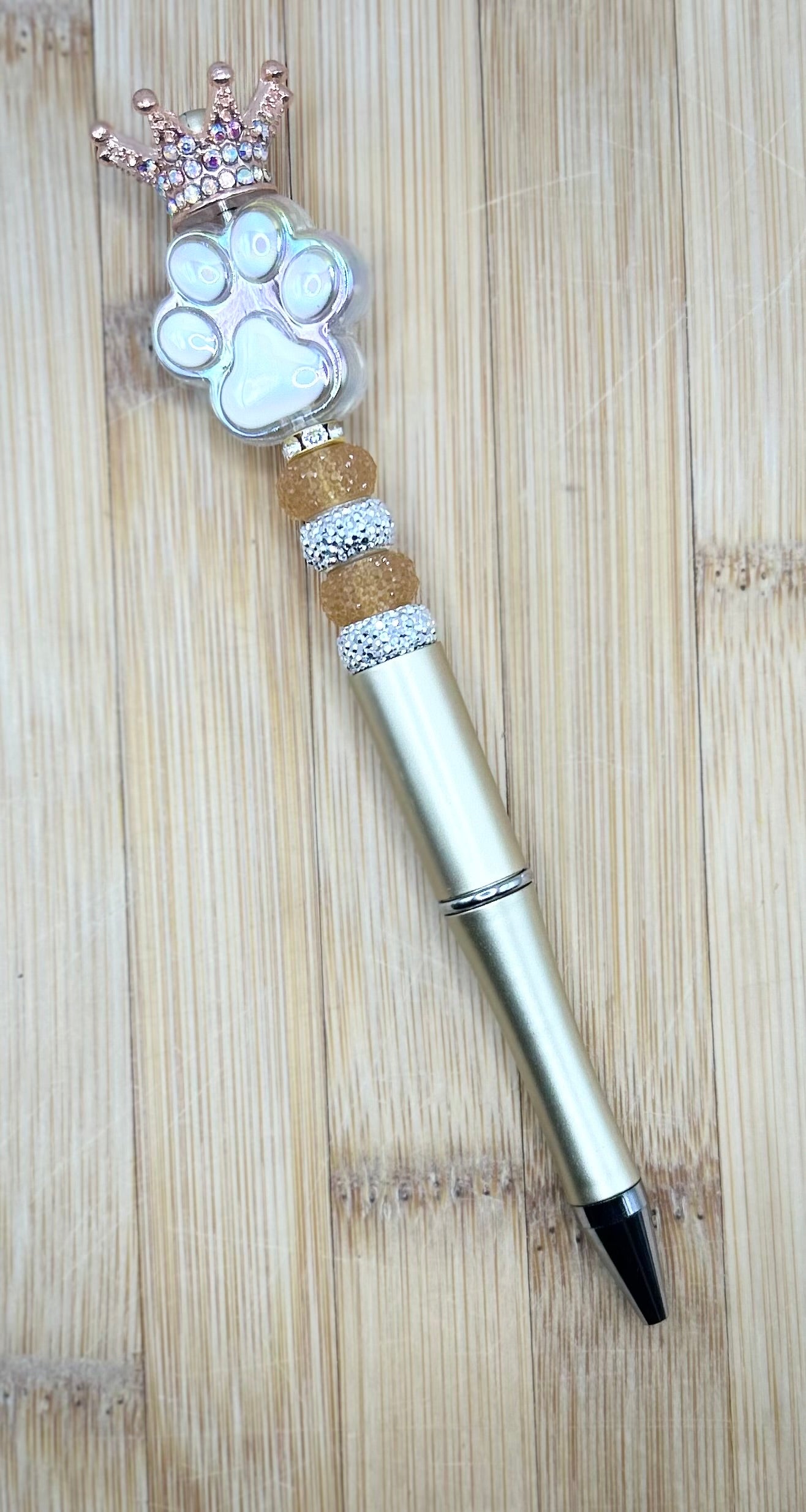 Paw print pen gold