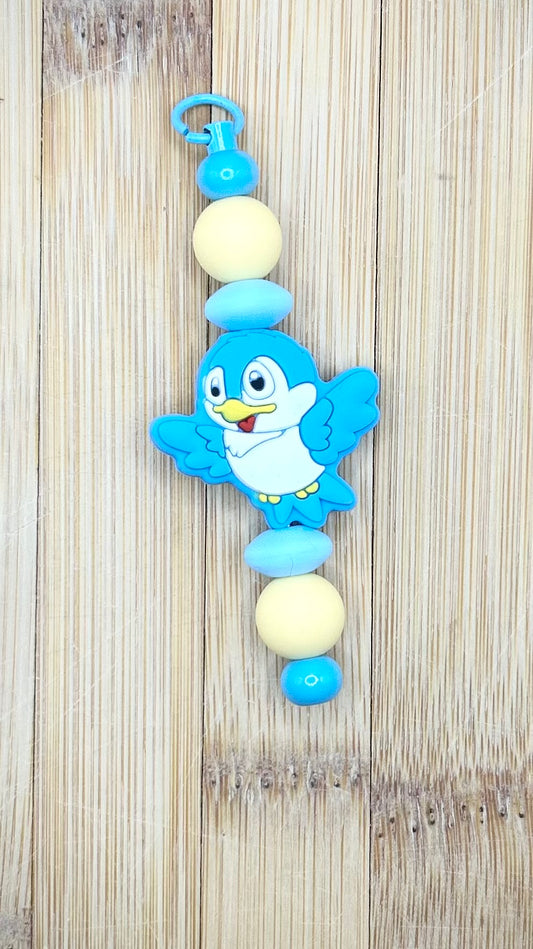 Blue bird zipper pull