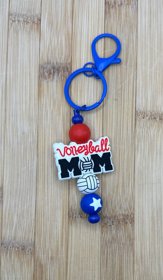 Volleyball mom keychain